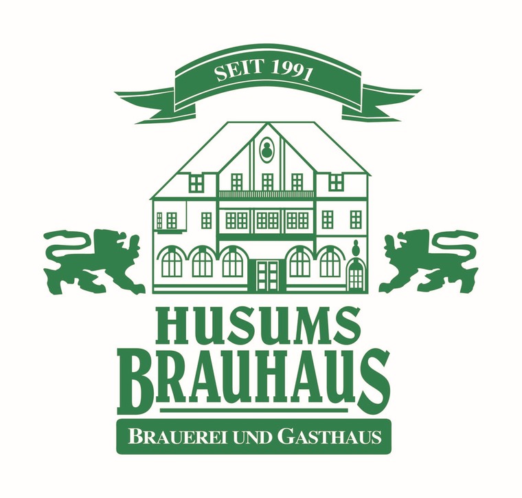 Bild zeigt das Logo vom Husums Brauhaus. Seit 1991. Husums Brauhaus Brauerei und Gasthaus.
