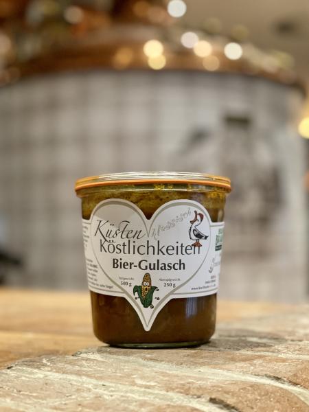 Bier-Gulasch im Glas